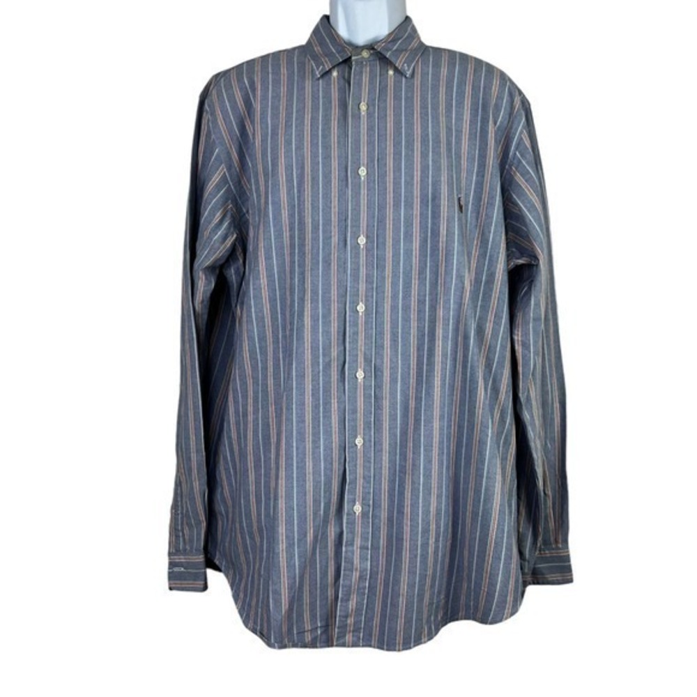 Ralph Lauren Men's Casual Shirt Button Down Blue Size LT